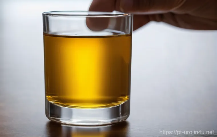 소변색으로 알 수 있는 건강 상태 - **Prompt for Ideal Hydration:**
    "A vibrant, high-definition photograph of a clear, elegant glass...